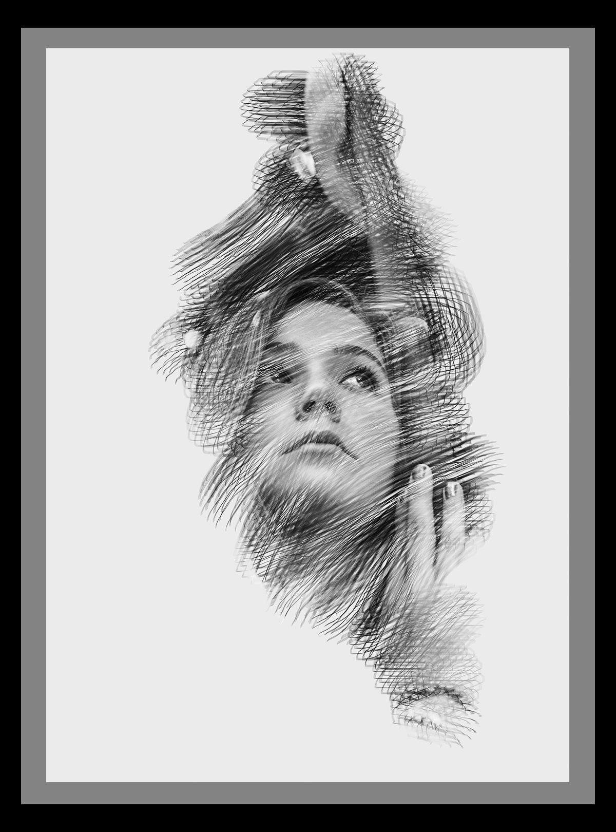 Pencil-style portrait by Chris Aldous Photography